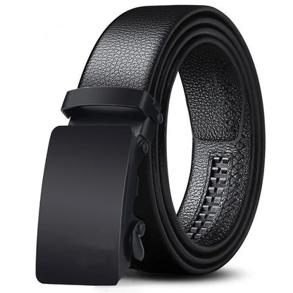 Men Belt Metal Luxury Brand Automatic Buckle Leather High Quality