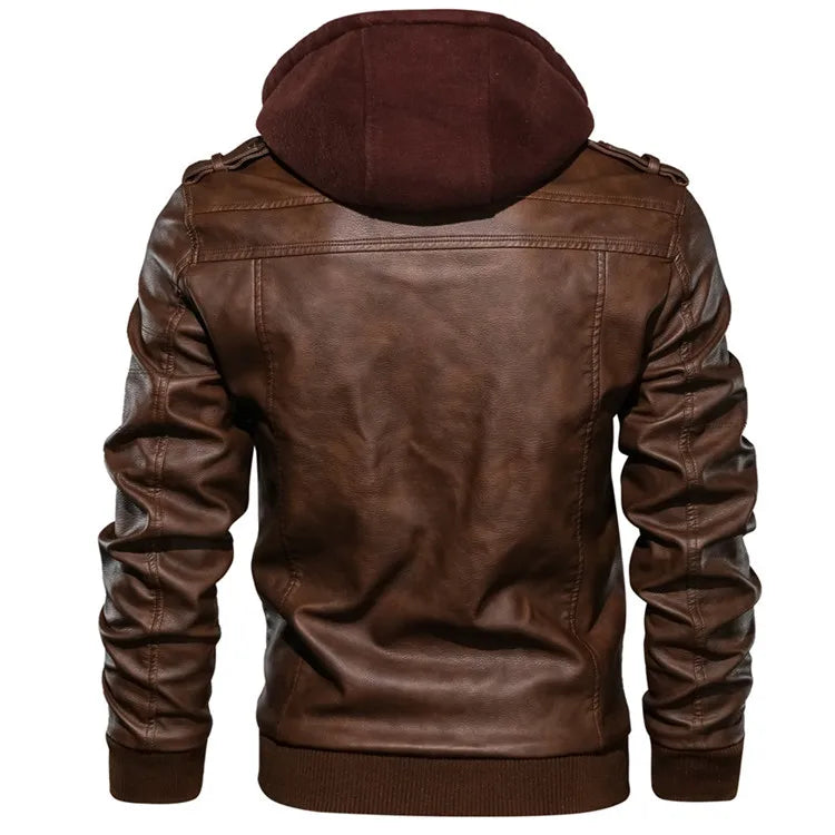 New Men's Leather Jackets Autumn Casual