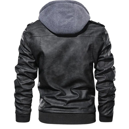 New Men's Leather Jackets Autumn Casual