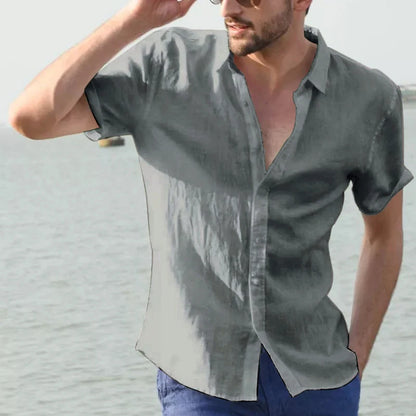 Men's Casual Short Sleeve Shirts Leisure Street Wear