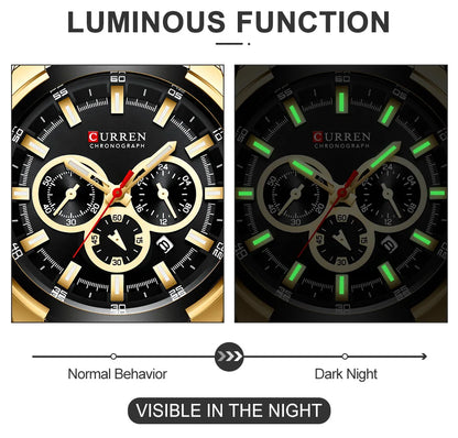 CURREN Men’s Watches Top Brand Big Sport Watch Luxury Men Military