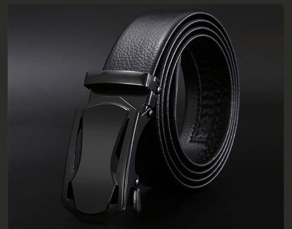 Men Belt Metal Luxury Brand Automatic Buckle Leather High Quality