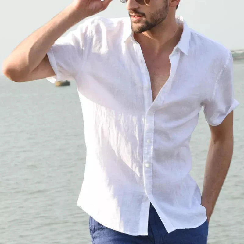 Men's Casual Short Sleeve Shirts Leisure Street Wear