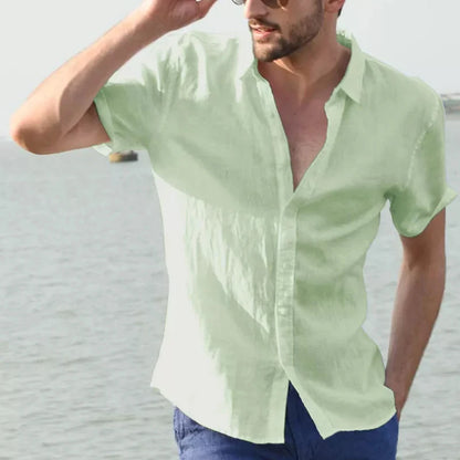 Men's Casual Short Sleeve Shirts Leisure Street Wear