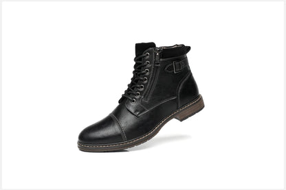 Men's Boots Winter Fashion botines Zip Lace-up Ankle Boots Vintage Business Dress Shoes