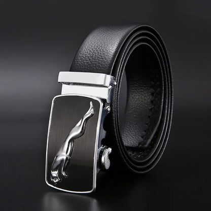 Men Belt Metal Luxury Brand Automatic Buckle Leather High Quality