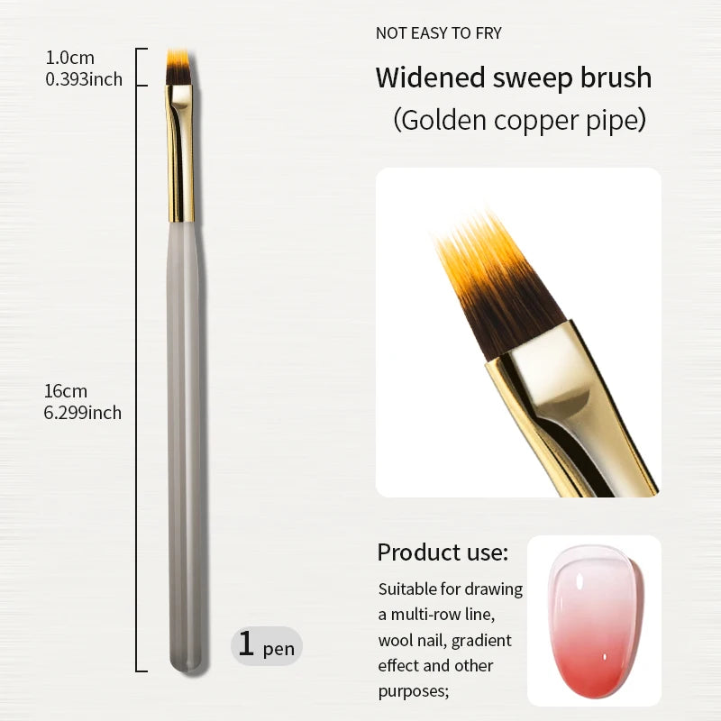 RS Nail Art Painting Brush Acrylic Lines Pen Stripes Grid Flower Butterfly Drawing Watercolor Brushs DIY Design Manicure Tools