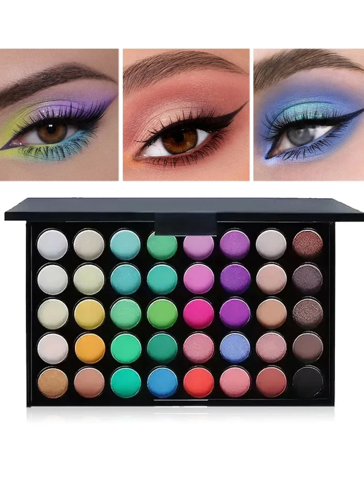 40 Colors Glitter Eyeshadow Palette Matte Waterproof Long Lasting