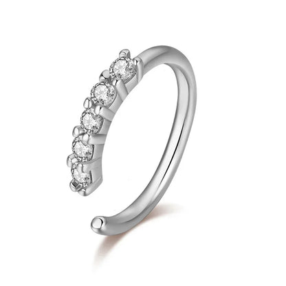 Fashion Single-row Miniature Zircon Nose Rings for Women