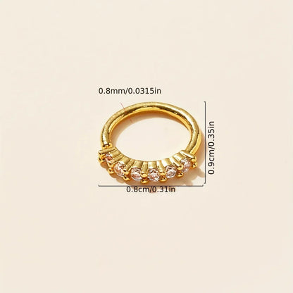 Fashion Single-row Miniature Zircon Nose Rings for Women