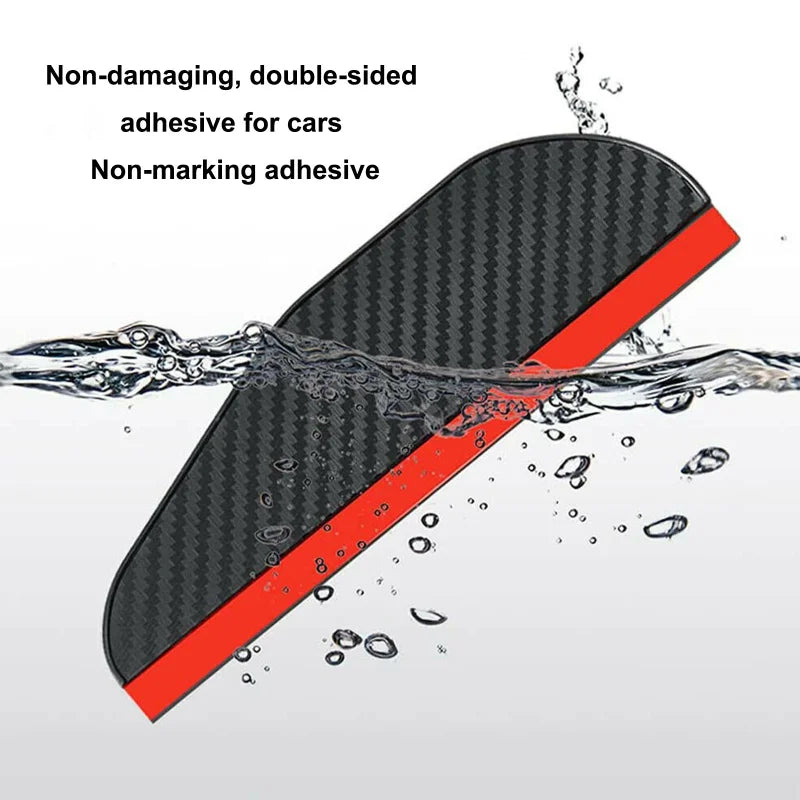 Car Rearview Mirror Rain Eyebrow Carbon Fiber Sun Visor Shade Cover