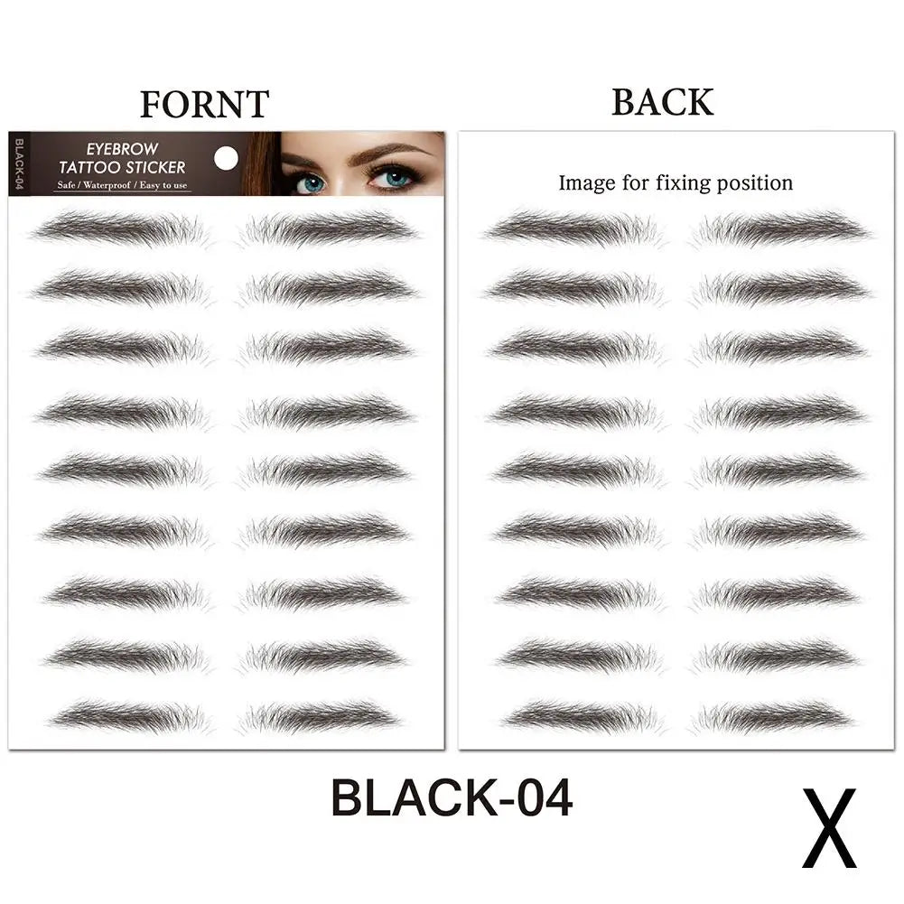 6D Hair Like Eyebrows Stickers Makeup Waterproof Eyebrow Eyebrow Long Natural Hair-liked Authentic Eyebrow Tattoo Sticker