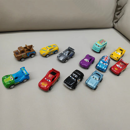 12pcs/Set Disney Pixar Cars Lightning Mcqueen Jackson Storm Mater