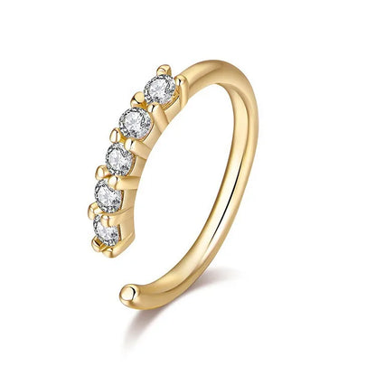 Fashion Single-row Miniature Zircon Nose Rings for Women