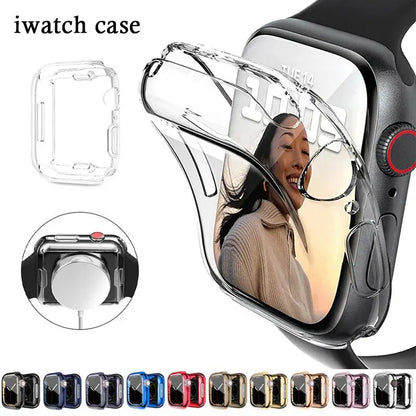 Screen Protector For Apple Watch Case 49mm 45mm 41mm 44mm 40mm Full TPU Bumper Cover Accessories Iwatch Series Ultra 9 8 7 6 5