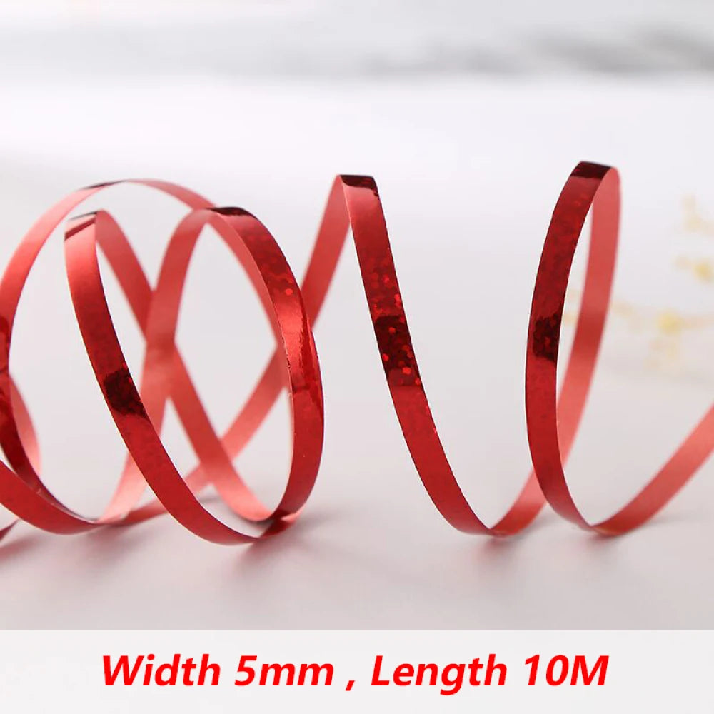 10Meter/Rolls 5mm Balloon Ribbon Party Birthday Wedding Accessorie