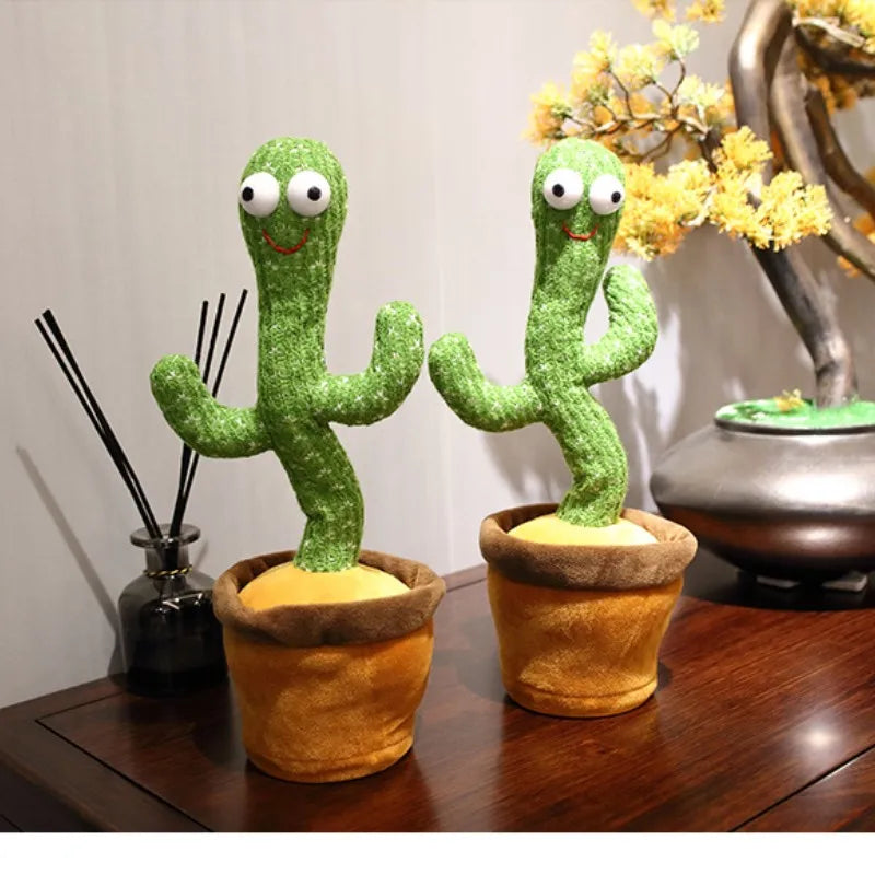 New dancing cactus plush electric toy can sing and repeat imitation learning to talk dancing cactus