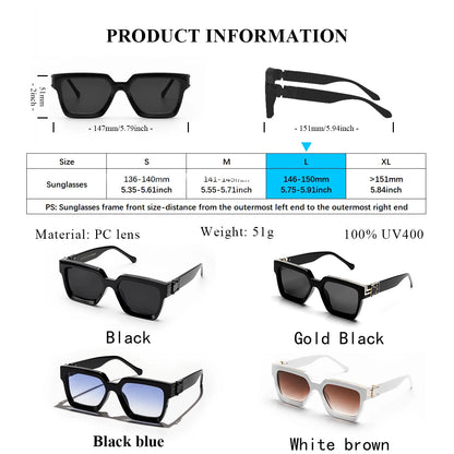 Ruiao Retro Black Millionaire Shades Luxury Sunglasses 2025 For Men Designer Famous Brand Square Sun Glasses Man Women Sunglass