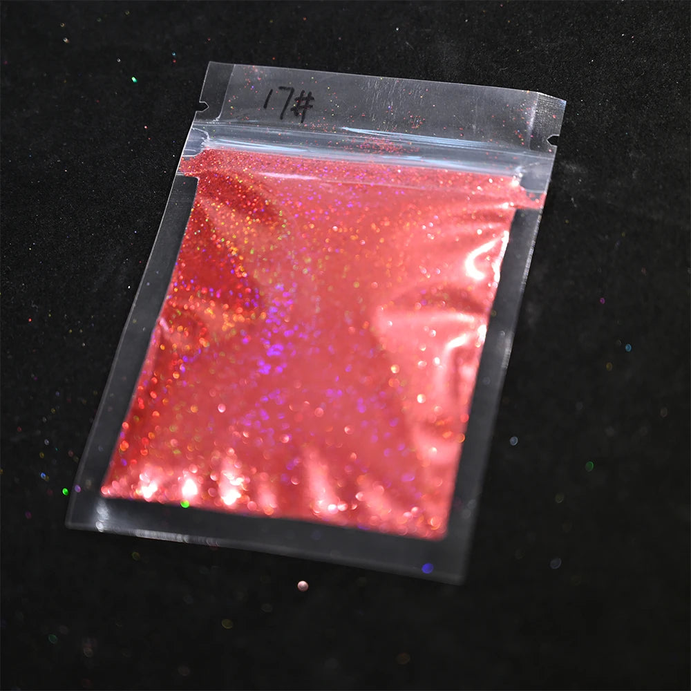 Laser Holographic Rainbow Nail Glitter 0.2MM Sparkly Nails Glitter Powder 10G/5G Dazzling Glitter Dust DIY Nail Art Decoration
