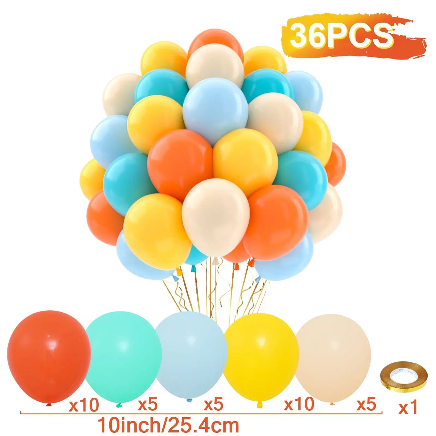 31/36/37/51/101Pcs Metallic Balloons Pearl Latex Balloon Gold Confetti Balloons for Birthday Weddings Baby Shower