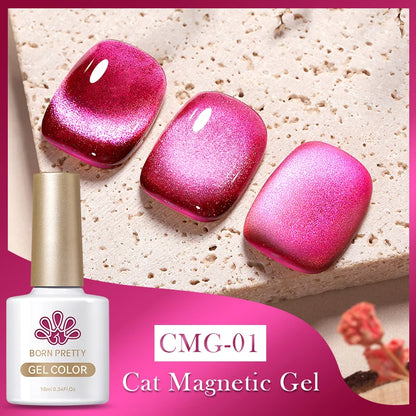 BORN PRETTY 10ml Water Light Cat Magnetic Gel Nail Polish Vernis Semi Permanent Soak Off Crystal Gel Polish For Nails Manicure