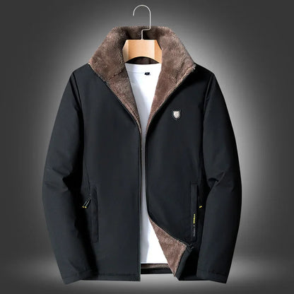 Winter Fleece-Lined Thickened Woolen Jacket