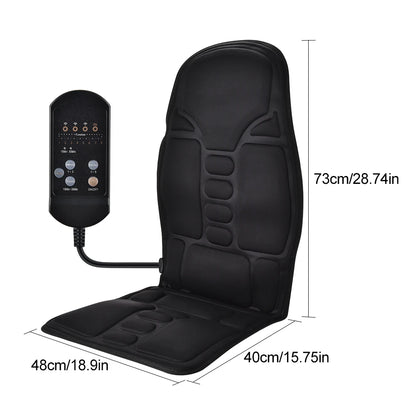 Massager Chair Pad Electric Heating Vibrating Cervical Neck Back Body Cushion Massag for Car Home Lumbar Mattress