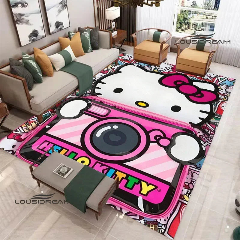 3D Cute Hello Cat K-Kittys printed carpet kitchen mats Non-slip carpet outdoor carpets area rug Home bedroom decor birthday gift