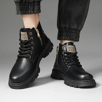 New MEN'S BOOTS with Retro Style Leather Boots,