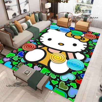 3D Cute Hello Cat K-Kittys printed carpet kitchen mats Non-slip carpet outdoor carpets area rug Home bedroom decor birthday gift