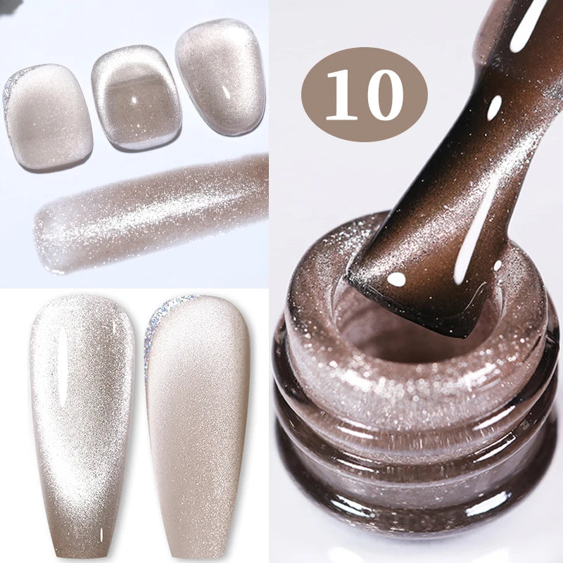 BORN PRETTY 10ml Water Light Cat Magnetic Gel Nail Polish Vernis Semi Permanent Soak Off Crystal Gel Polish For Nails Manicure