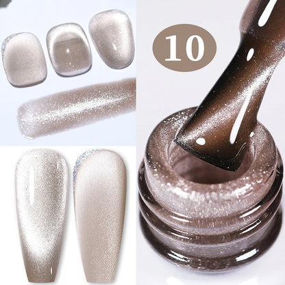 BORN PRETTY 10ml Water Light Cat Magnetic Gel Nail Polish Vernis Semi Permanent Soak Off Crystal Gel Polish For Nails Manicure