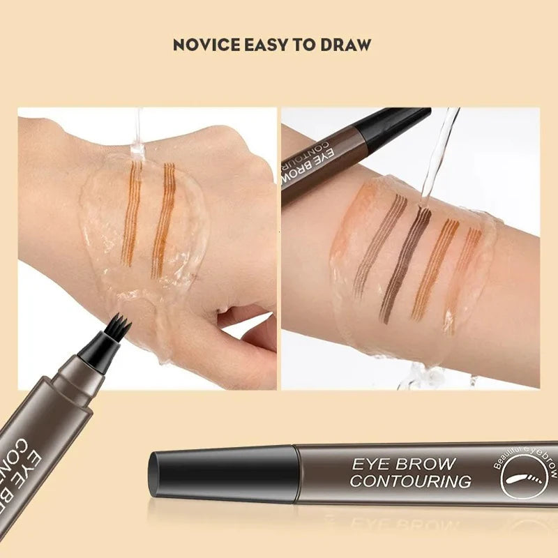 Eyebrow Pen Waterproof Microblading Lasting Colorfast Liquid Eyebrow Pencil