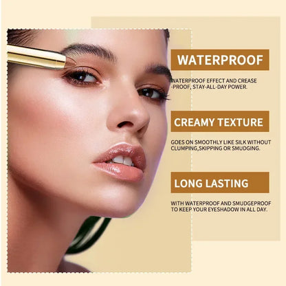 1PC Double-Ended Eyeshadow Stick – Waterproof, High Pigment, Matte & Glitter, DIY-Friendly, Fast & Easy, Certified, Unisex Use