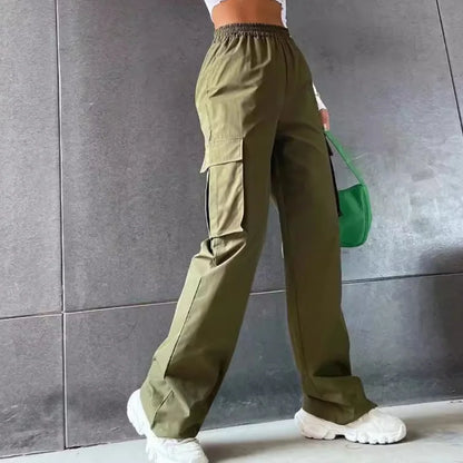 Fashion Women Baggy Joggers Pants Casual Communte Female Chic Straight Cargo pant