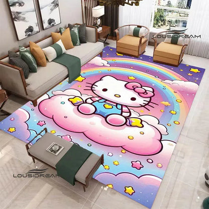 3D Cute Hello Cat K-Kittys printed carpet kitchen mats Non-slip carpet outdoor carpets area rug Home bedroom decor birthday gift