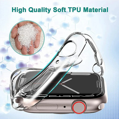 Screen Protector For Apple Watch Case 49mm 45mm 41mm 44mm 40mm Full TPU Bumper Cover Accessories Iwatch Series Ultra 9 8 7 6 5