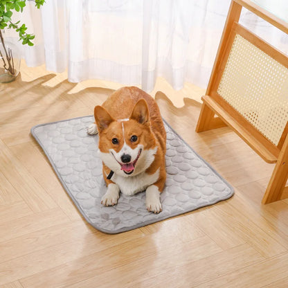 Summer Cooling Pet Mat Gel Ice Pad for Dogs Cats Breathable Soft Kennel Bed Non-Slip Hot Weather Cool Pad Pet Supplies