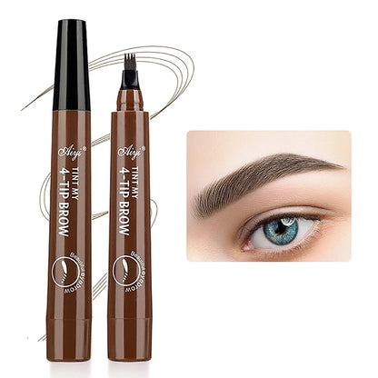 Waterproof eyebrow pencil in five colors, microblading eyebrow pencil with 4 tips