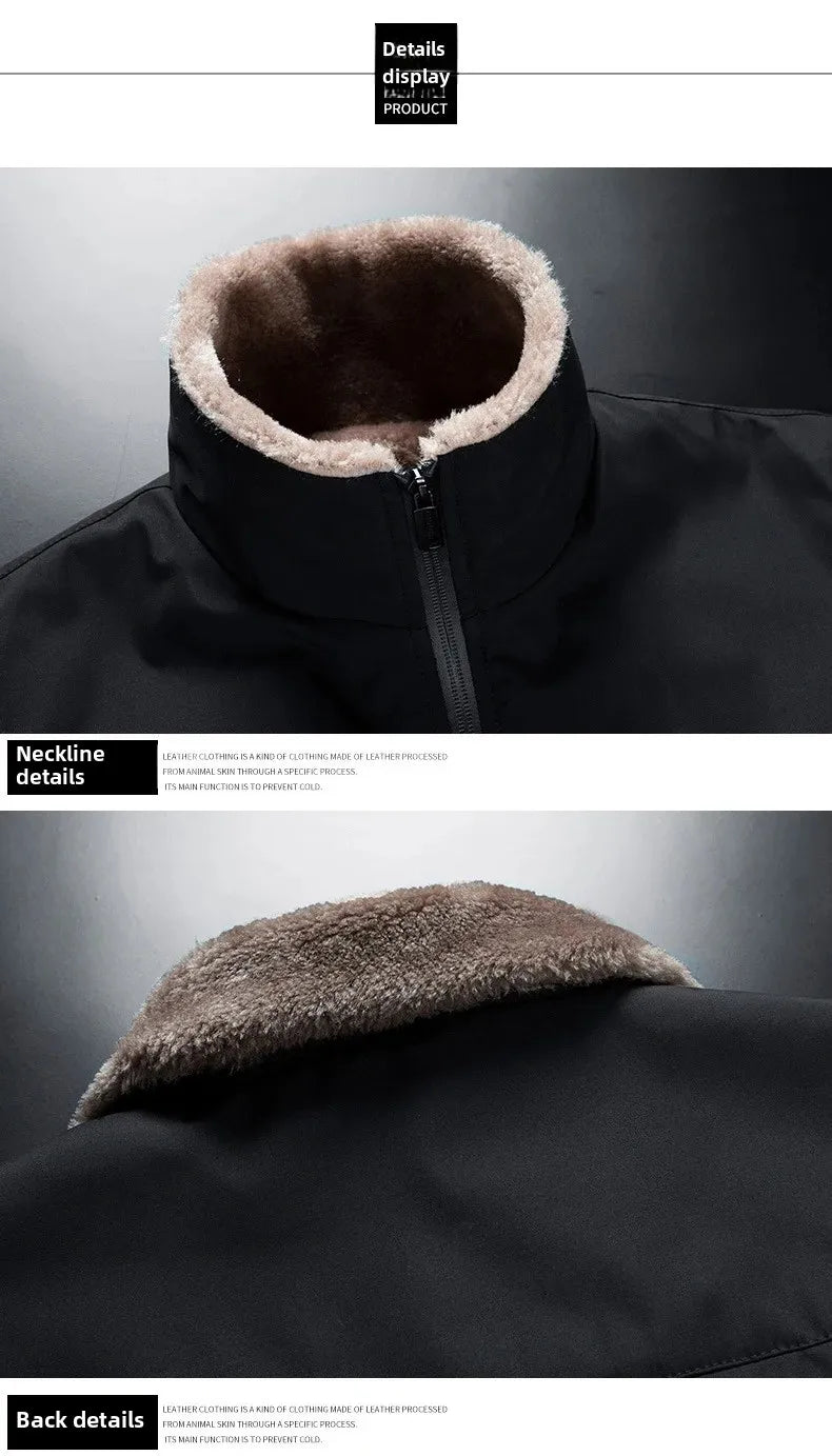 Winter Fleece-Lined Thickened Woolen Jacket