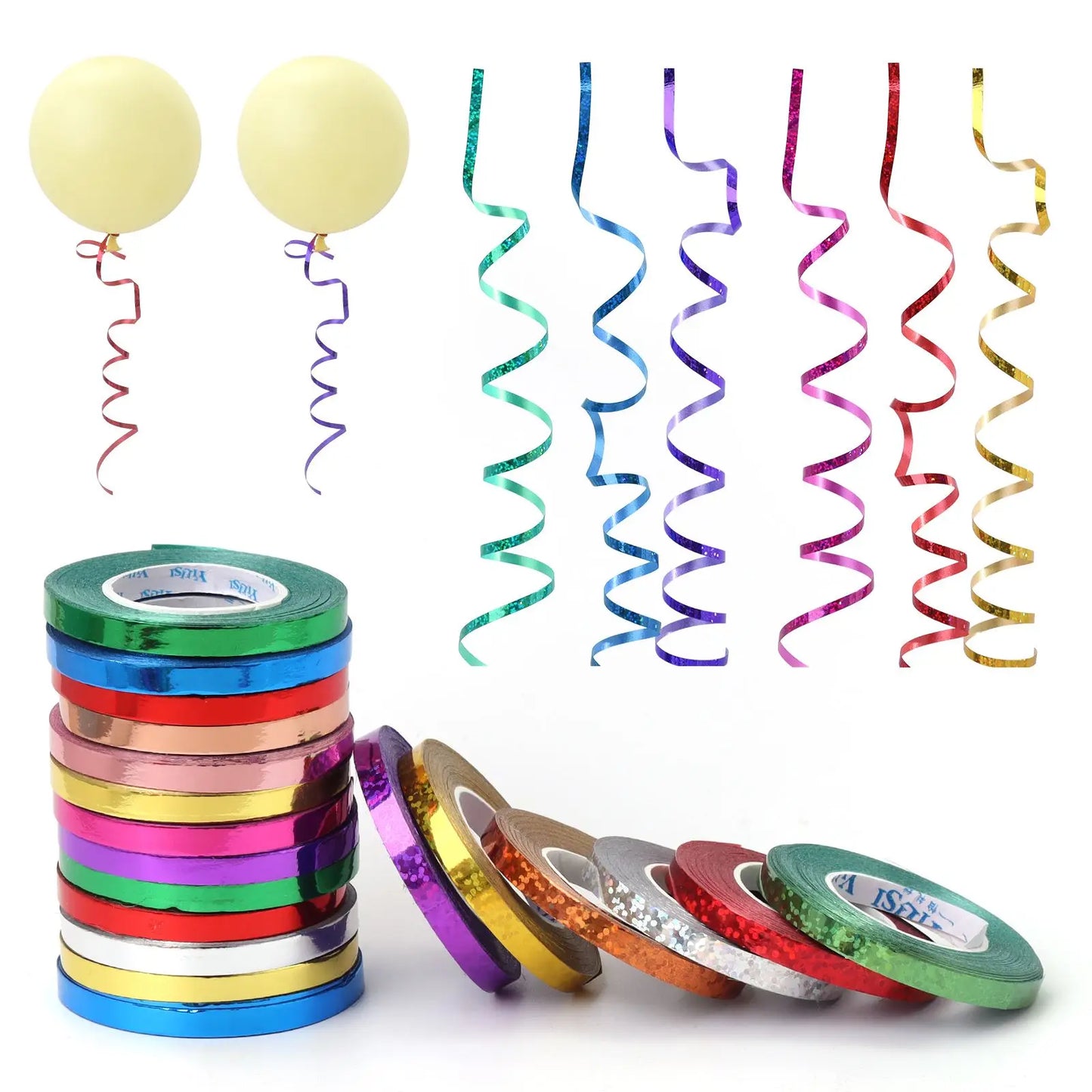 10Meter/Rolls 5mm Balloon Ribbon Party Birthday Wedding Accessorie