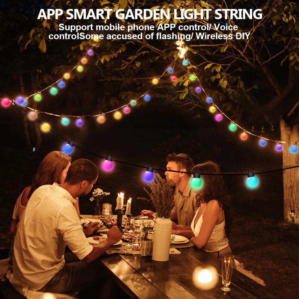 Smart APP RGB String Lights 33Ft 50Bulbs