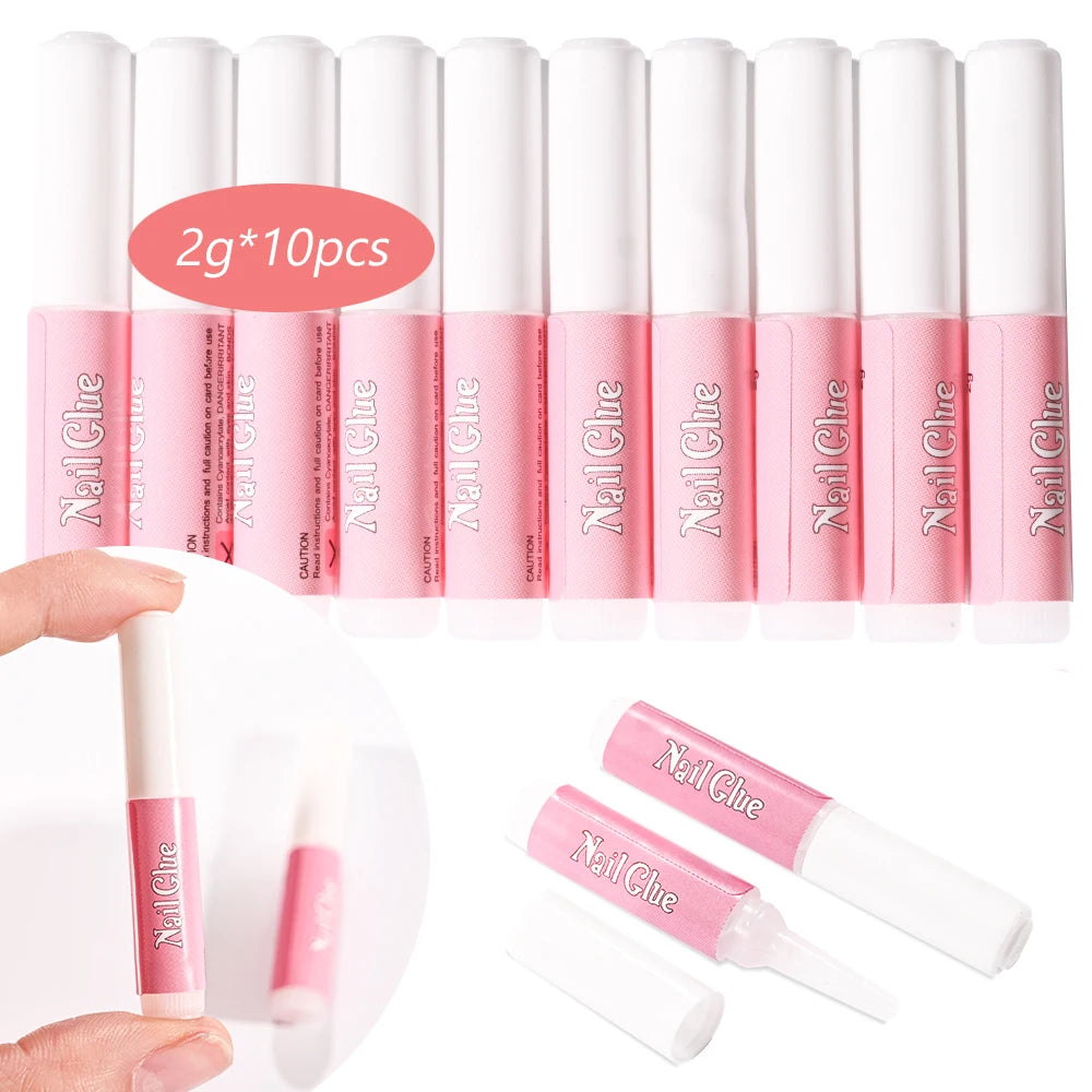 7g Fast-drying Nail Bond Glue Super Strong Adhesive False Nails Glue Acrylic Nail Tips Rhinestones Crystal Diamond Sticky Glue