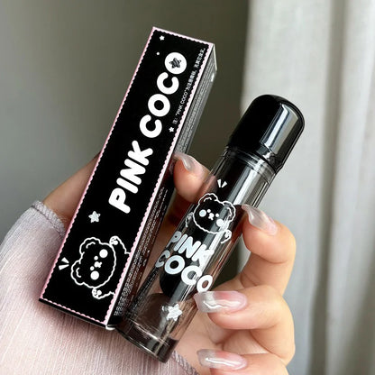 PINKCOCO Bear Doodle Mirror Lip Glaze — Long-Lasting Shiny Lip Gloss