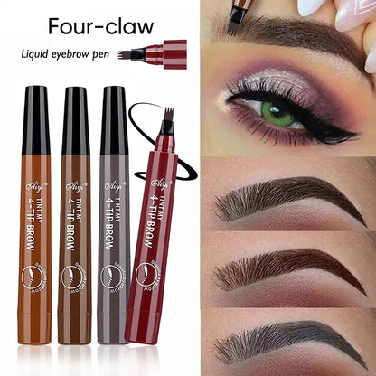 Waterproof eyebrow pencil in five colors, microblading eyebrow pencil with 4 tips