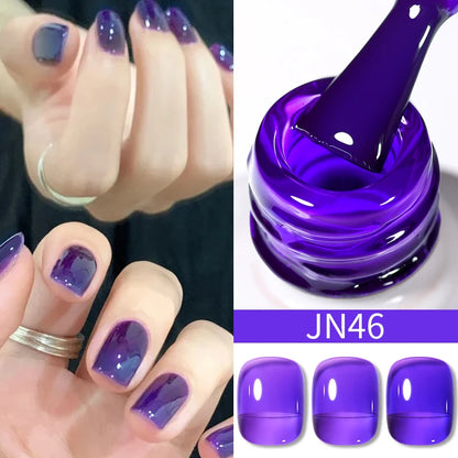 BORN PRETTY 10ml Translucent Jelly Nude Gel Nail Polish Colorful  Varnish Semi Permanent UV LED Nail Art  Manicure Gel