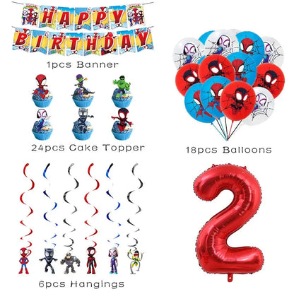 Spidey And His Amazing Friends Birthday Party Decoration Spiderman Theme