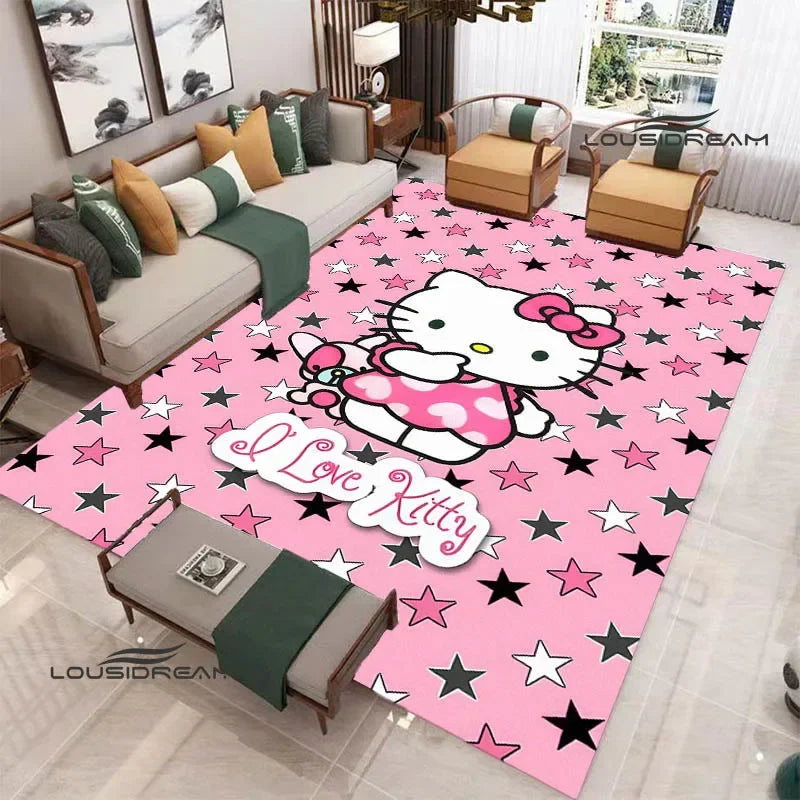 3D Cute Hello Cat K-Kittys printed carpet kitchen mats Non-slip carpet outdoor carpets area rug Home bedroom decor birthday gift