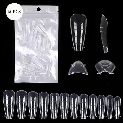 Extension False Nails Art Tips Acrylic Fake Finger Gel Polish Mold Sculpted Full Cover Press on Nails Manicures Accessories Tool
