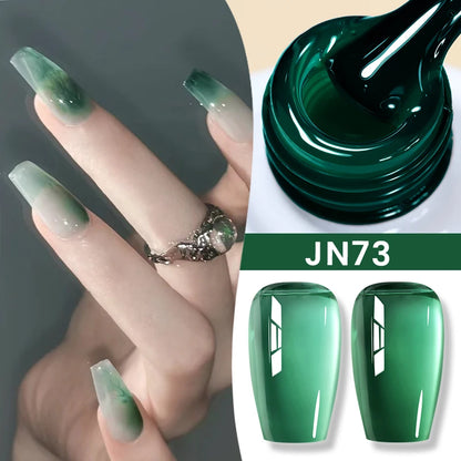 BORN PRETTY Milky White Jelly Nude Gel Nail Polish 10ml White Translucent Soak Off Gel Vernis Semi Permanent Need UV Light Cure